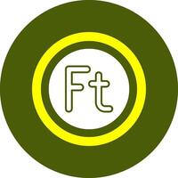Hungarian Forint Sign Solid Style Corlorful Icon vector