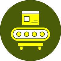 Assembly Line Solid Style Colorful Icon vector