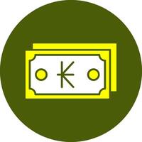 Lao Kip Note Solid Style Colorful Icon vector