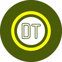 Tunisian Dinar Sign Solid Style Corlorful Icon vector
