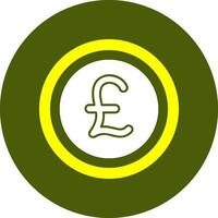 British Pound Sterling Sign Solid Style Corlorful Icon vector
