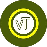 Vanuatu Vatu Sign Solid Style Corlorful Icon vector