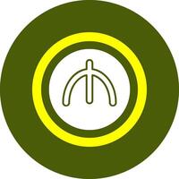 Turkmenistani Manat Sign Solid Style Corlorful Icon vector