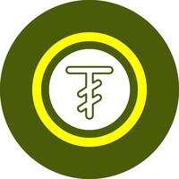 Mongolian Tugrik Sign Solid Style Corlorful Icon vector