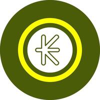 Lao Kip Sign Solid Style Corlorful Icon vector
