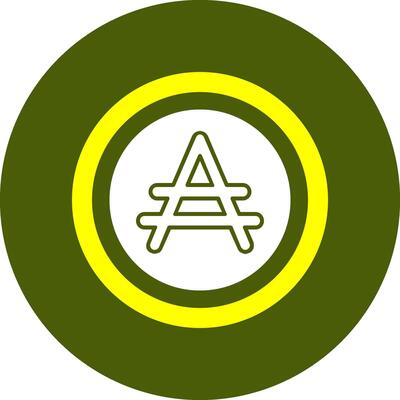 Argentine Peso Sign Solid Style Corlorful Icon