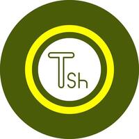 Tanzanian Shilling Sign Solid Style Corlorful Icon vector