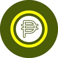 Mexican Peso Sign Solid Style Corlorful Icon vector