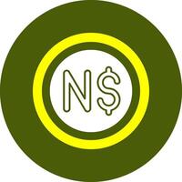Kiribati Dollar Sign Solid Style Corlorful Icon vector
