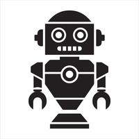 Modern robot icon trendy flat design vector