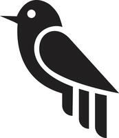 a black bird icon on a white background vector