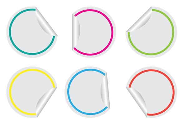 Peeling Sticker Design Folding Illustration