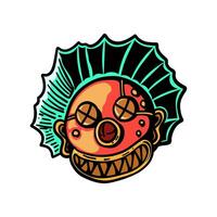 clown robot illustration for design, template, logo, icon, character design, etc vector