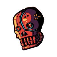 skull robot illustration for design, template, logo, icon, character design, etc vector