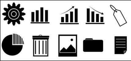 Various icons of various types of business vector