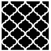Black and White Geometric Pattern Inspired by Moroccan Tiles vector
