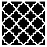 Stylish Moroccan Tile Design in Monochrome Geometric Style vector