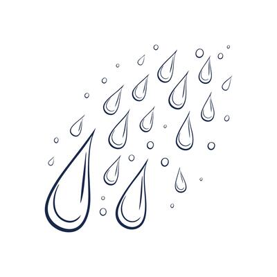Rain drops icon illustration art