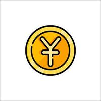 Yuan sign icon illustration vector