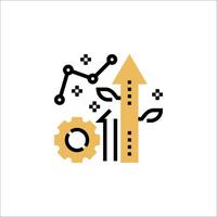 A flat icon of a business process vector