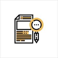 A magnifying glass and a document icon vector