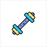 Dumbbell icon in a flat style vector