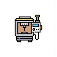 A machine that is being used to make a cup of coffee vector