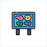 A colorful chalkboard with numbers on it vector