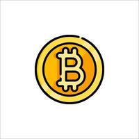 Bitcoin icon illustration vector
