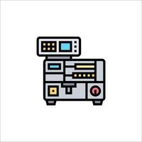 A machine with a computer on it vector