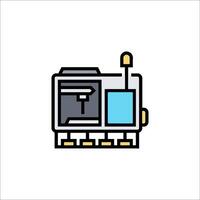 A machine with a screen on it vector