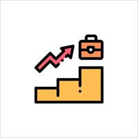 Business growth icon vector