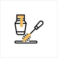 A brush and a jar of honey on a table vector