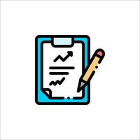 A clipboard with a pencil and paper on it vector