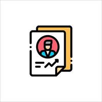 A person is on a document icon vector