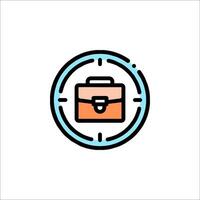 A briefcase icon in a circle vector