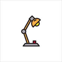 A lamp with a light on it vector