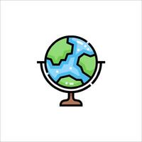 A globe icon on a white background vector