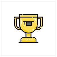 A trophy cup icon on a white background vector