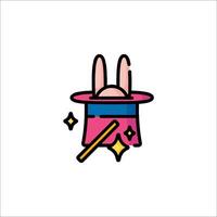 A pink hat with a rabbit in it vector