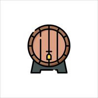 A wine barrel icon on a white background vector