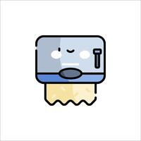 A cartoon character with a face on it vector