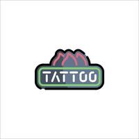 A tattoo logo on a white background vector