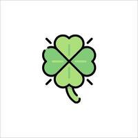 A four leaf clover icon on a white background vector