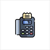 A phone with a paper receipt on it vector