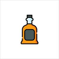 A bottle of whiskey icon on a white background vector