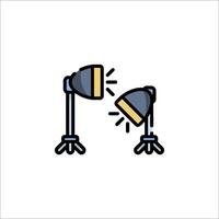 Two lights on a table with a white background vector