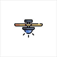 A small airplane with a light on it vector