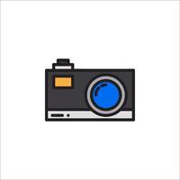 A camera icon on a white background vector