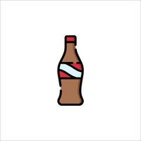 A bottle of coke with a red stripe on it vector